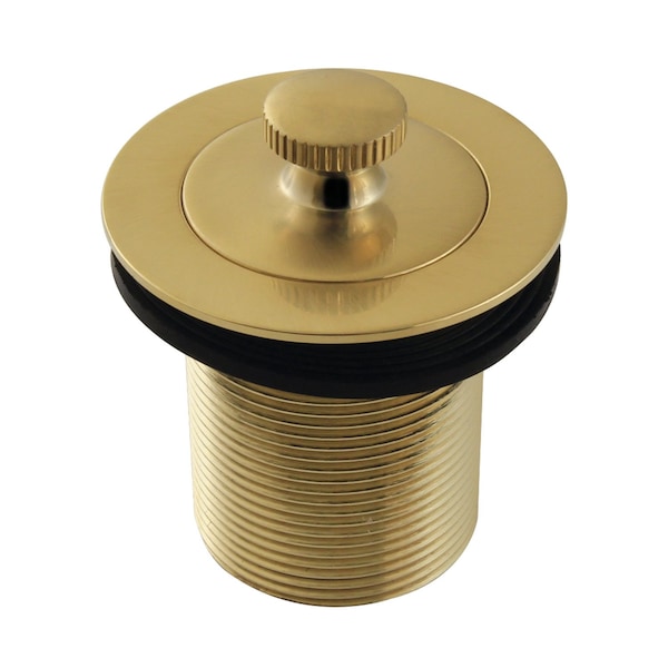 112 Lift and Turn Tub Drain with 2 Body Thread, Brushed Brass